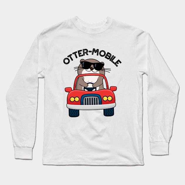 Otter-mobile Funny Animal Car Pun Long Sleeve T-Shirt by punnybone